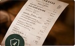 Restaurant receipt ready for controls review
