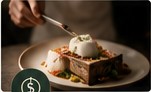A precisely plated restaurant dish